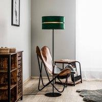 Duolla Duo floor lamp, green/gold, 40 cm, 1-bulb