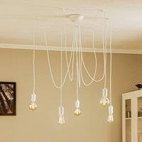 Nowodvorski Lighting Spider pendant light in white, 5-bulb