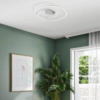 FISCHER & HONSEL LED ceiling light Holy 68cm nickel matt