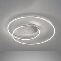 FISCHER & HONSEL LED ceiling light Holy 49cm nickel matt