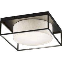 FISCHER & HONSEL Carre ceiling light 60x60cm fabric shade white