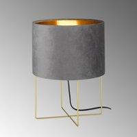 FISCHER & HONSEL Aura table lamp, velvet shade, height 32 cm, grey