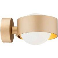 Euluna Mado wall light, opal glass/brass, 1-bulb