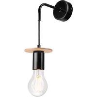 Envostar Yorik wall light, black/light wood