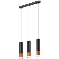 Envostar Fida pendant light, 3-bulb, black