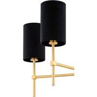 Argon Azzi chandelier with 5 bulbs, black textile shade