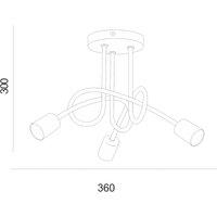 Lamkur Joiy ceiling light, interlocking, 3-bulb, black