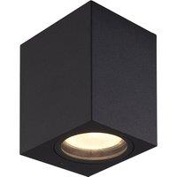 Prios outdoor wall light Tetje, black, angular, 10 cm