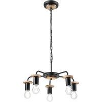 Envostar Yorik hanging light with tree discs, 5-bulb