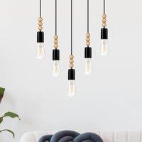Envostar Malou pendant light, 5-bulb, black