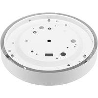 Lamkur Jaris ceiling light, curved glass, 26 cm, white