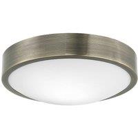 Lamkur Jaris ceiling light, curved glass, 26 cm, patina