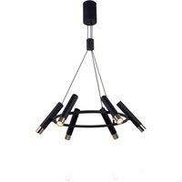 Searchlight Elegance pendant light, 6-bulb black