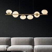 Searchlight Pebble pendant light 6-bulb, brass