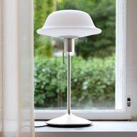 UMAGE Butler table lamp glass shade, steel base