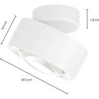 Arcchio LED ceiling lamp Rotari, 1-bulb, white, movable