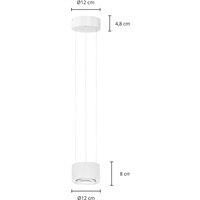 Arcchio LED hanging light Rotari, lens, up/down, white