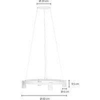 Arcchio Brinja pendant light, white, 64 cm, 4-bulb, GU10
