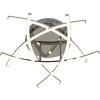 Lindby Flakira LED ceiling lamp, 5-bulb, chrome