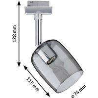 Paulmann URail Blossom spot, chrome/smoke grey