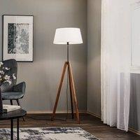 Quitani floor lamp Reba, tripod, chintz white