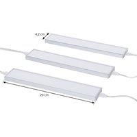 Prios Ashtonis LED under-cabinet light, set of 3, 20 cm
