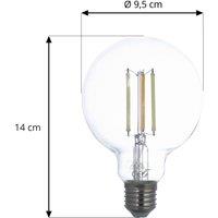 LUUMR LED bulb, E27 G95 7W, smart, clear