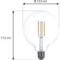 LUUMR LED bulb, E27 G125 7W, clear, smart