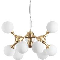 Ideallux Ideal Lux Nodi hanging light 9-bulb brass/white