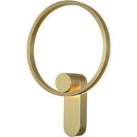 Lucande LED wall lamp Yekta, indirect, brass, dimmable