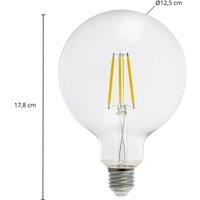 Arcchio LED globe bulb, G125 E27 3.8W, 3000K, 806lm