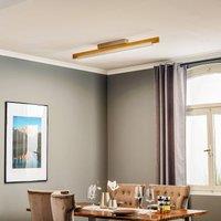 Quitani LED ceiling light Keijo, nickel/oak