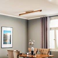 Quitani LED ceiling light Keijo, nickel/walnut