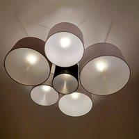 Euluna Lodge ceiling light, 6-bulb, multicolour