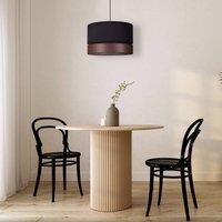 Euluna Levo hanging light, 40cm dark oak/black