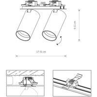 Nowodvorski Lighting Recessed ceiling spotlight Mono Surface II, 2-bulb, white, GU10