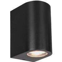 Prios Irfan outdoor wall light round black 15.5 cm