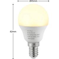 Lindby LED bulb E14 G45 4.5W 3,000K opal set of 3