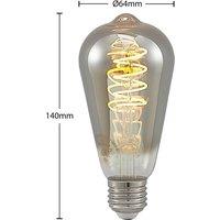 Lucande E27 bulb ST64 4 W 918 dimmable titanium 2x