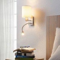 Lindby Shajan fabric wall lamp LED reading light set of 2