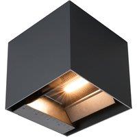Prios LED solar wall lamp Lius, height 15 cm, motion sensor