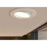 Prios LED recessed light Shima, white, 9W, 3000K, 10pcs, dimmable