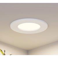 Prios LED recessed light Cadance, white, 12 cm, set of 2, CCT