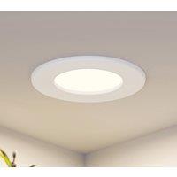 Prios LED recessed light Cadance, white, 12 cm, set of 3, CCT