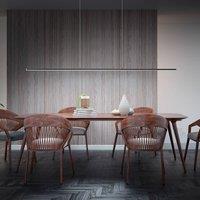 Quitani LED pendant light Margita, length 148 cm, black