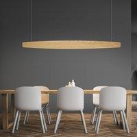 Quitani LED pendant light Persida, 148 cm, oak, 2,700 K