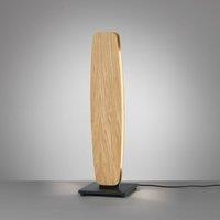Quitani Persida LED table lamp, height 50 cm, oak, 2,700 K