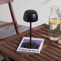 Lindby Arietty LED rechargeable table lamp, black, dimmable, IP65