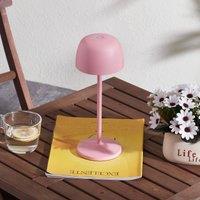 Lindby Arietty LED battery-powered table lamp, pink, dimmable, IP54