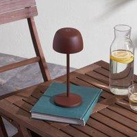Lindby Arietty LED rechargeable table lamp, brown, dimmable, IP65